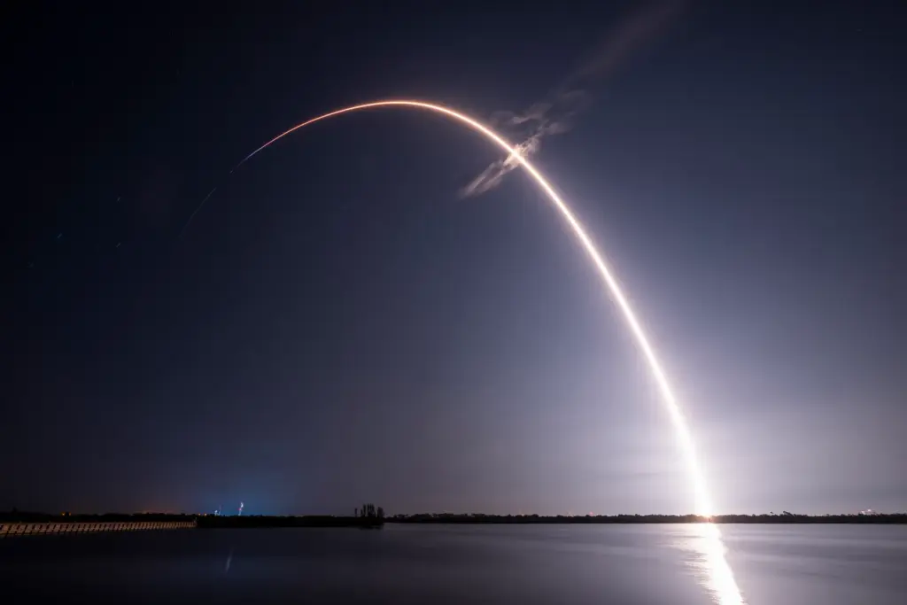 A SpaceX Falcon 9 rocket launches three satellites for Texas-based...