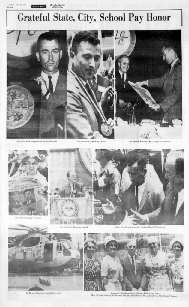 A photo collage page of the Orlando Sentinel from Sunday...
