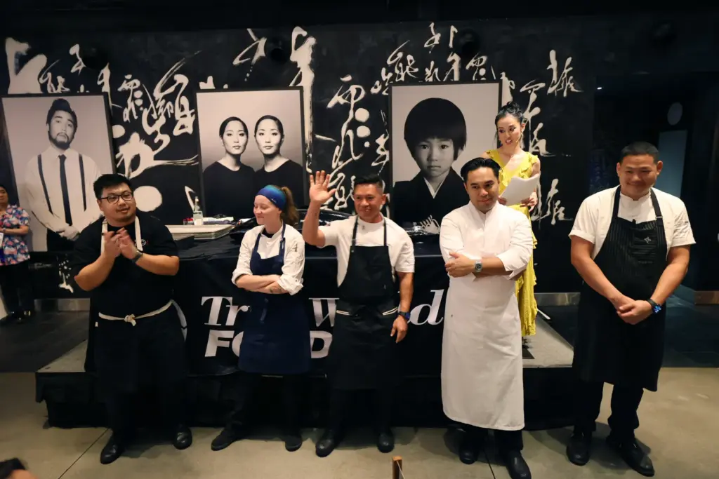 Chefs (from left): David Tsan, Lex Bawgus, Chau Trinh, Kevin...