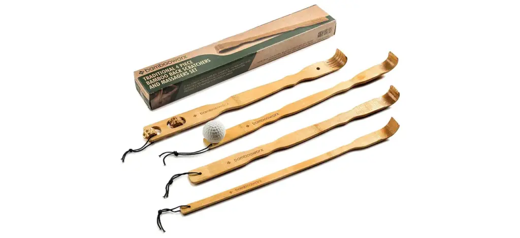 BambooWorx Four-Piece Traditional Back Scratcher Set