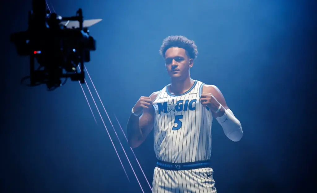 Orlando Magic Forward Paolo Banchero during the teamâs media day...