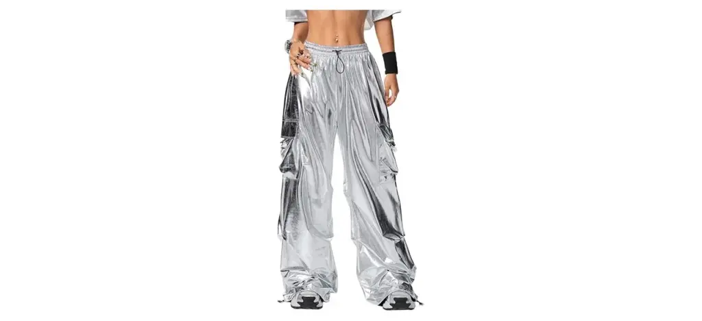 OYOANGLE Women's Metallic Pants
