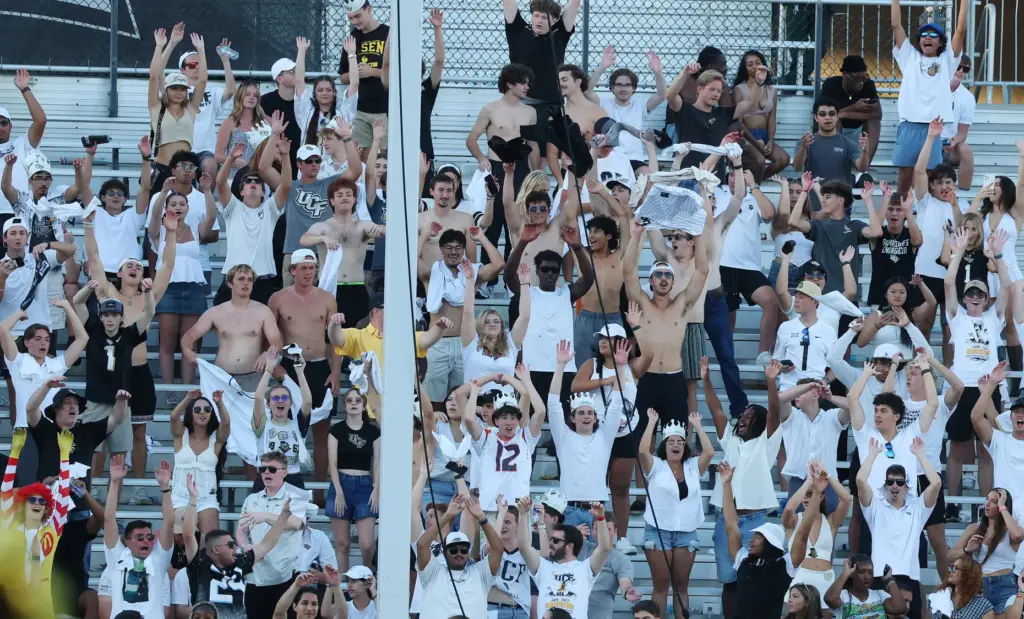 UCF fans cheer during the TCU at UCF football game...