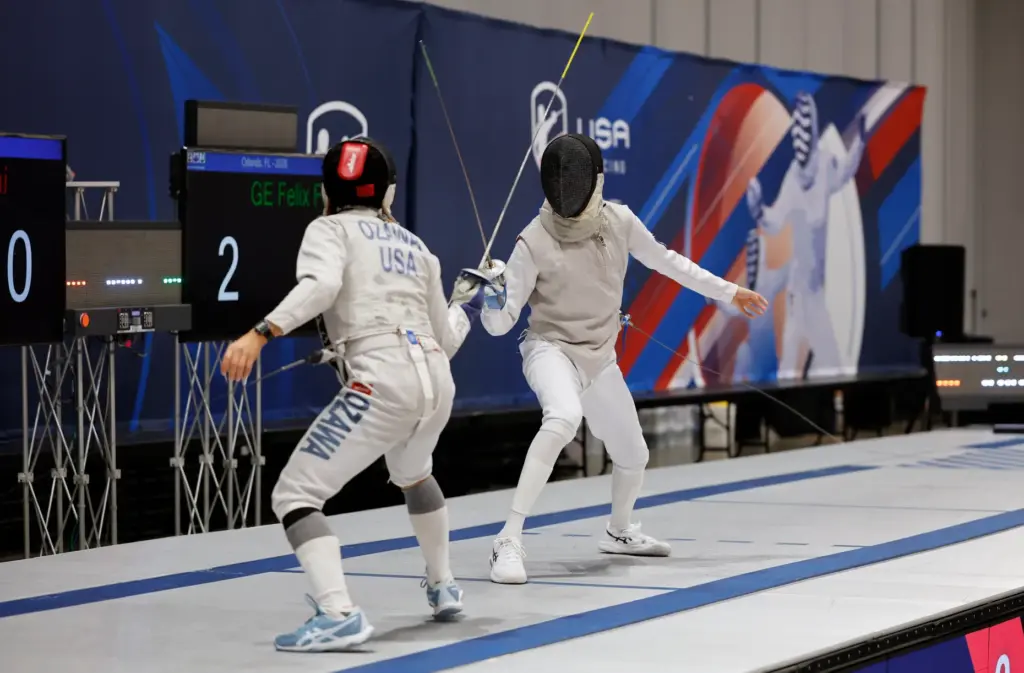 Left to Right, Taishi Ozawa and Felix Fei Ge compete...