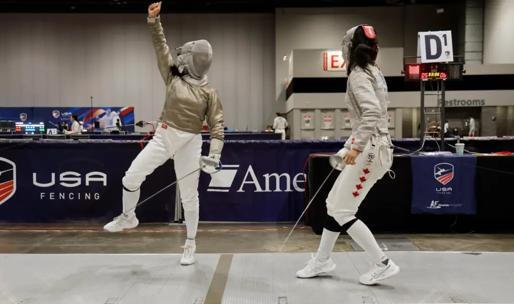 Left to Right, Charlotte Young (USA) and Julie Xiao (Canada)...