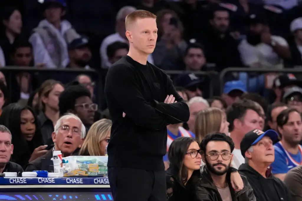 Orlando Magic head coach Sean Sweeney looks on during the...