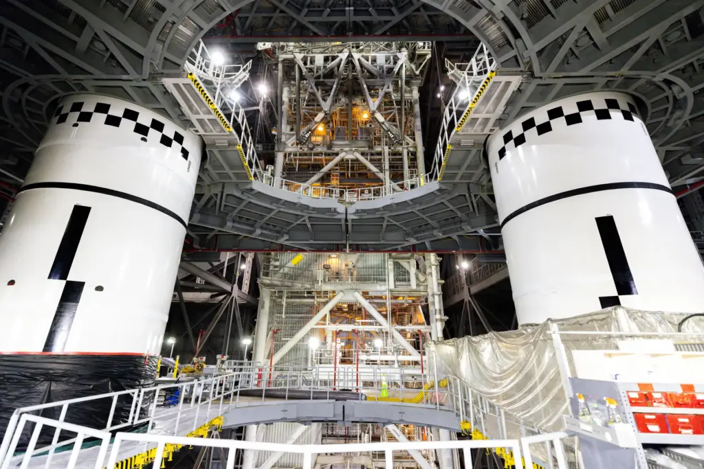 In High Bay 3 of the Vehicle Assembly Building at...