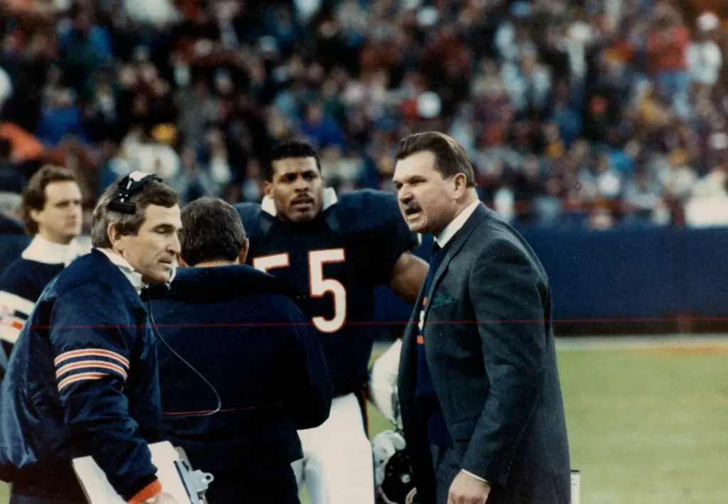 Bears coach Mike Ditka during the Bears vs Washington game...
