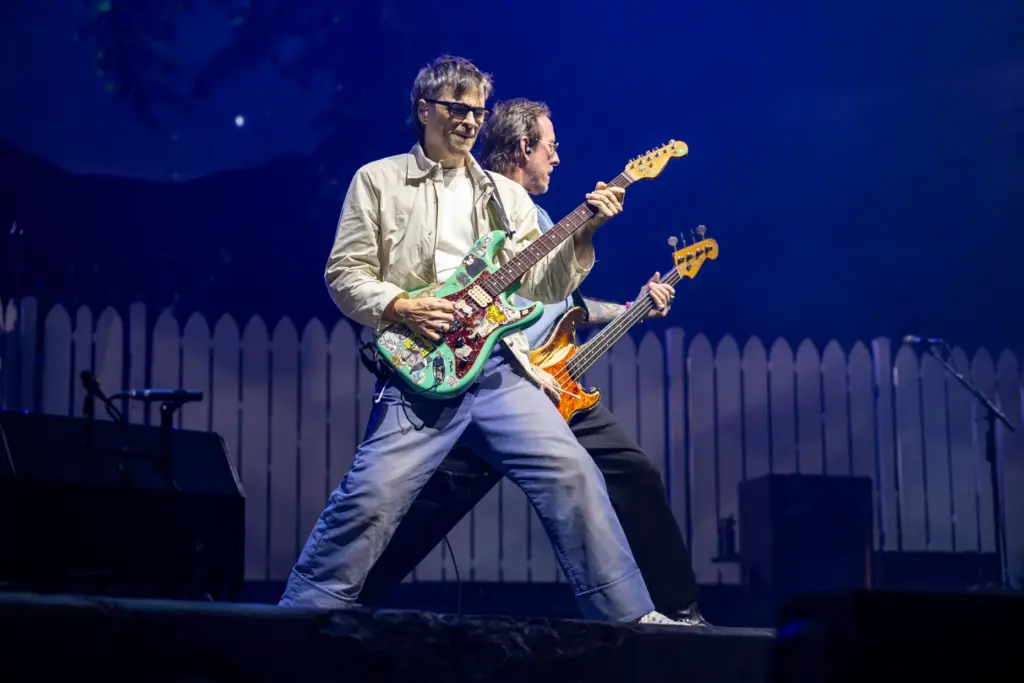 Weezer frontman Rivers Cuomo and bassist Scott Shriner share a...