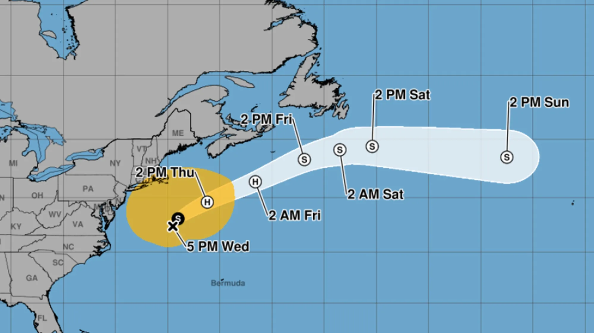Subtropical Storm Josephine forms in Atlantic; NHC also tracking 2nd system