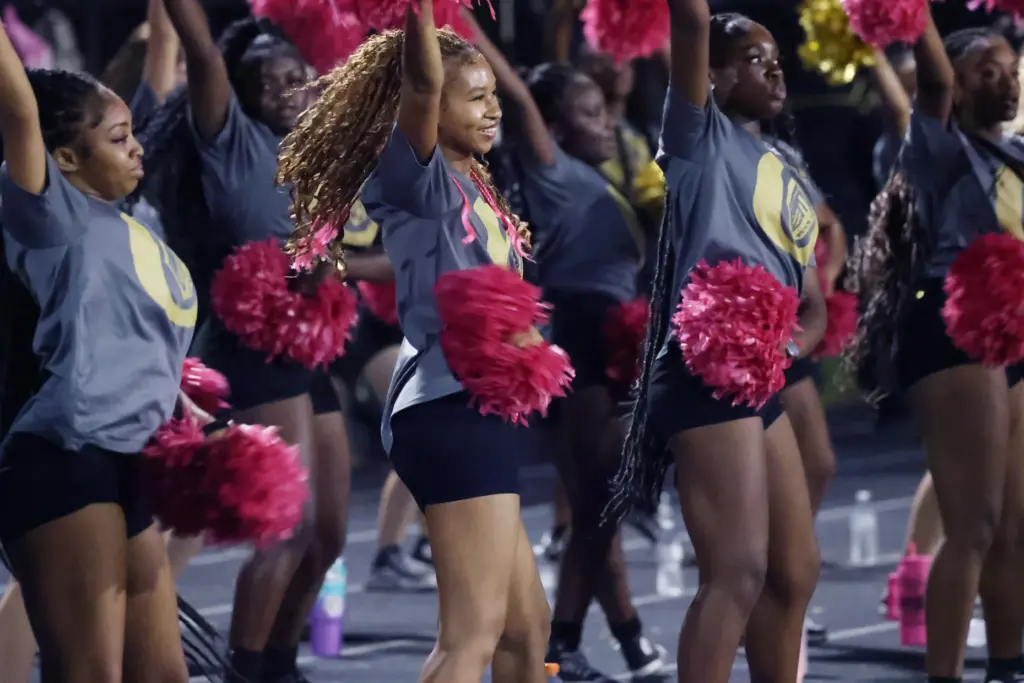 Ocoee cheerleaders cheer during the Jones High at Ocoee High...