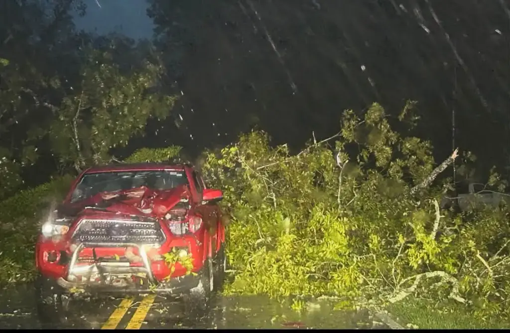 Hurricane Isaias came ashore on Friday, Oct. 9, 2026 downing...