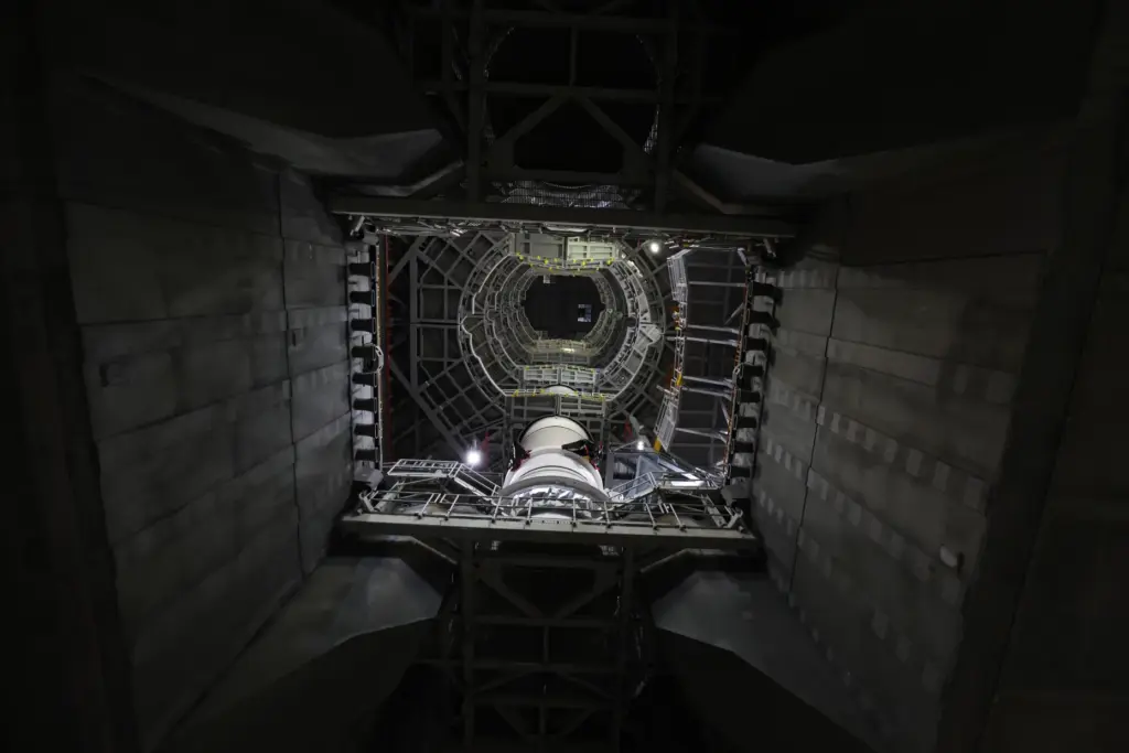 In High Bay 3 of the Vehicle Assembly Building at...